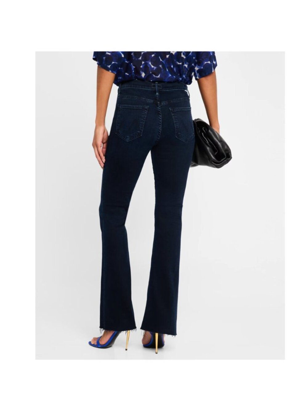 Mother The Weekender Fray Chip On My Shoulder Mid Rise Flare Jeans 29 - Picture 2 of 9